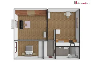 Pronájem bytu 2+1, Roztoky, Masarykova, 50 m2