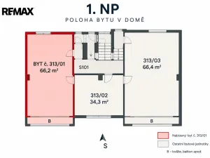 Prodej bytu 3+1, Jesenice, V Lázních, 72 m2
