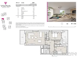 Pronájem bytu 3+kk, Olomouc, Milana Ticháka, 85 m2
