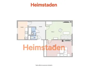 Pronájem bytu 2+1, Karviná - Nové Město, Mánesova, 48 m2