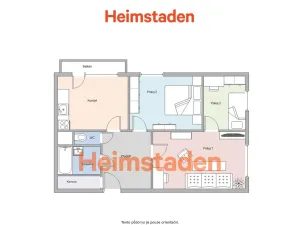 Pronájem bytu 3+1, Orlová - Lutyně, Okružní, 68 m2