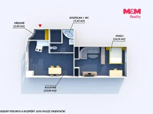 Pronájem bytu 2+kk, Plzeň, Vrchlického, 57 m2