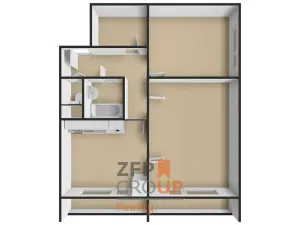 Pronájem bytu 2+1, Brno, Barvy, 52 m2