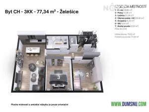 Prodej bytu 3+kk, Želešice, 24. dubna, 77 m2