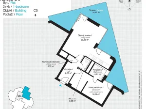 Pronájem bytu 2+kk, Praha - Žižkov, Malešická, 73 m2