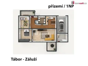 Prodej rodinného domu, Tábor - Záluží, 86 m2