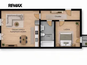 Pronájem bytu 2+kk, Svitavy, Říční, 49 m2