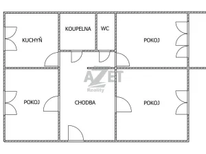 Prodej bytu 3+1, Ostrava - Zábřeh, V Zálomu, 66 m2