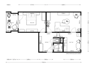 Prodej bytu 2+1, Milovice - Mladá, Průběžná, 65 m2