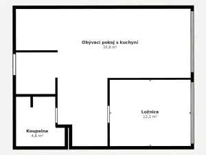 Pronájem bytu 2+kk, Brno, Fryčajova, 55 m2