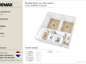 Prodej bytu 2+1, Havířov - Šumbark, Letní, 50 m2