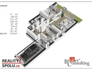 Pronájem bytu 4+kk, Hradec Králové - Nový Hradec Králové, Buková, 149 m2