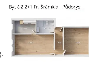 Pronájem bytu 2+1, České Budějovice, Fráni Šrámka, 70 m2