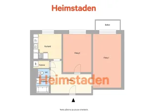 Pronájem bytu 2+1, Havířov - Město, Nedbalova, 58 m2