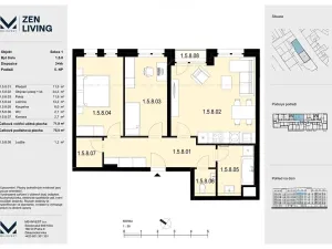 Prodej bytu 3+kk, Praha - Libeň, Zenklova, 76 m2