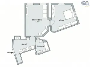 Pronájem bytu 2+kk, Praha, Rybalkova, 56 m2