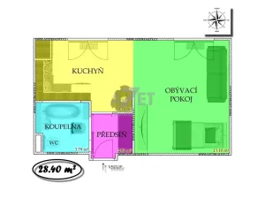Prodej bytu 1+kk, Ostrava - Zábřeh, Čujkovova, 28 m2