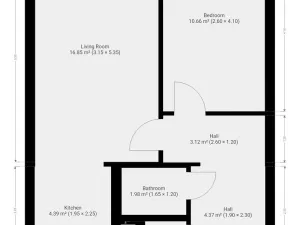 Pronájem bytu 2+kk, Praha - Michle, Ohradní, 42 m2
