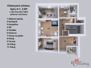 Prodej bytu 4+1, Jablonec nad Nisou, Dvorská, 128 m2