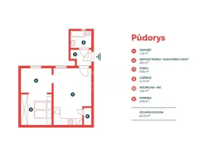 Pronájem bytu 2+kk, Praha - Vysočany, U vysočanského pivovaru, 47 m2