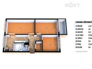Prodej bytu 3+1, Břeclav, sídl. Dukelských hrdinů, 77 m2