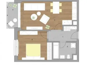Pronájem bytu 2+kk, Praha - Karlín, Švarcova, 55 m2
