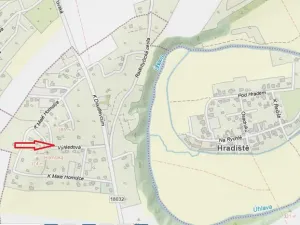 Pronájem zahrady, Plzeň - Radobyčice, 1624 m2