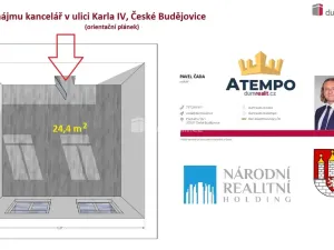 Pronájem kanceláře, České Budějovice - České Budějovice 1, Karla IV., 24 m2