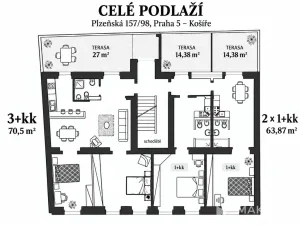 Prodej atypického bytu, Praha - Smíchov, Plzeňská, 190 m2
