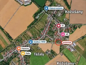 Prodej pozemku pro bydlení, Kožušany-Tážaly, 800 m2