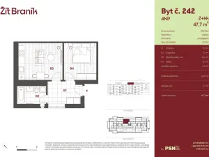 Prodej bytu 2+kk, Praha, Ke Krči, 42 m2