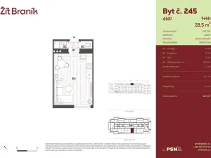 Prodej bytu 1+kk, Praha, Ke Krči, 25 m2