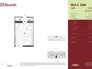 Prodej bytu 1+kk, Praha, Ke Krči, 24 m2