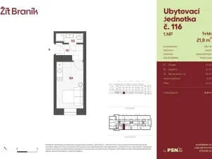 Prodej bytu 1+kk, Praha, Ke Krči, 21 m2