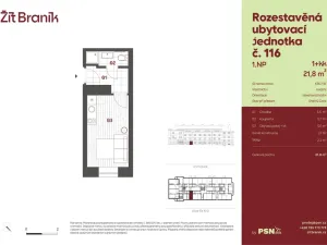 Prodej bytu 1+kk, Praha, Ke Krči, 21 m2