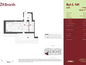 Prodej bytu 1+kk, Praha, Ke Krči, 37 m2