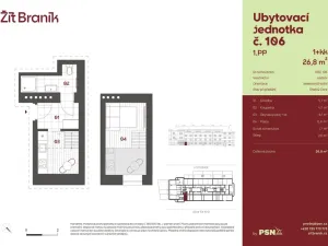 Prodej bytu 1+kk, Praha, Ke Krči, 25 m2