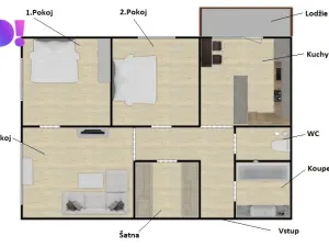 Pronájem bytu 3+1, Ostrava, Horymírova, 65 m2