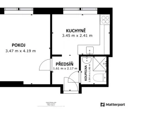 Pronájem bytu 1+1, Beroun - Beroun-Město, Mládeže, 30 m2