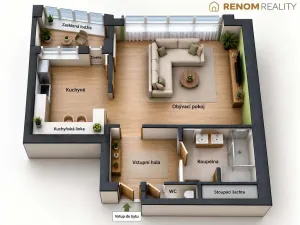 Prodej bytu 1+kk, Olomouc, Rooseveltova, 46 m2