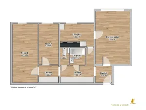 Prodej bytu 3+1, Hluboká nad Vltavou, Nerudova, 71 m2