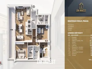 Prodej bytu 4+kk, Praha - Smíchov, Grafická, 136 m2