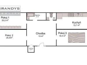 Pronájem bytu 3+1, Praha - Bubeneč, Čechova, 104 m2