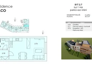 Prodej bytu 1+kk, Bakov nad Jizerou, 40 m2