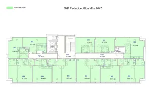 Pronájem bytu 1+kk, Pardubice, třída Míru, 37 m2