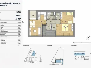 Prodej bytu 3+kk, Dobřichovice, Souběžná, 76 m2