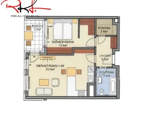 Pronájem bytu 2+kk, Praha, Stočesova, 59 m2