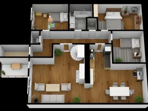 Pronájem bytu 5+1, Praha - Žižkov, Krásova, 114 m2