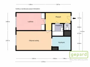 Prodej bytu 2+kk, Praha - Komořany, Za sídlištěm, 47 m2