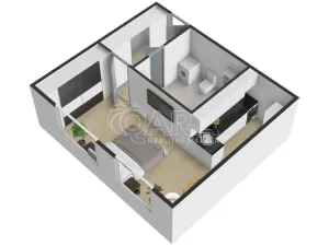 Pronájem bytu 1+kk, Praha - Řepy, Makovského, 36 m2